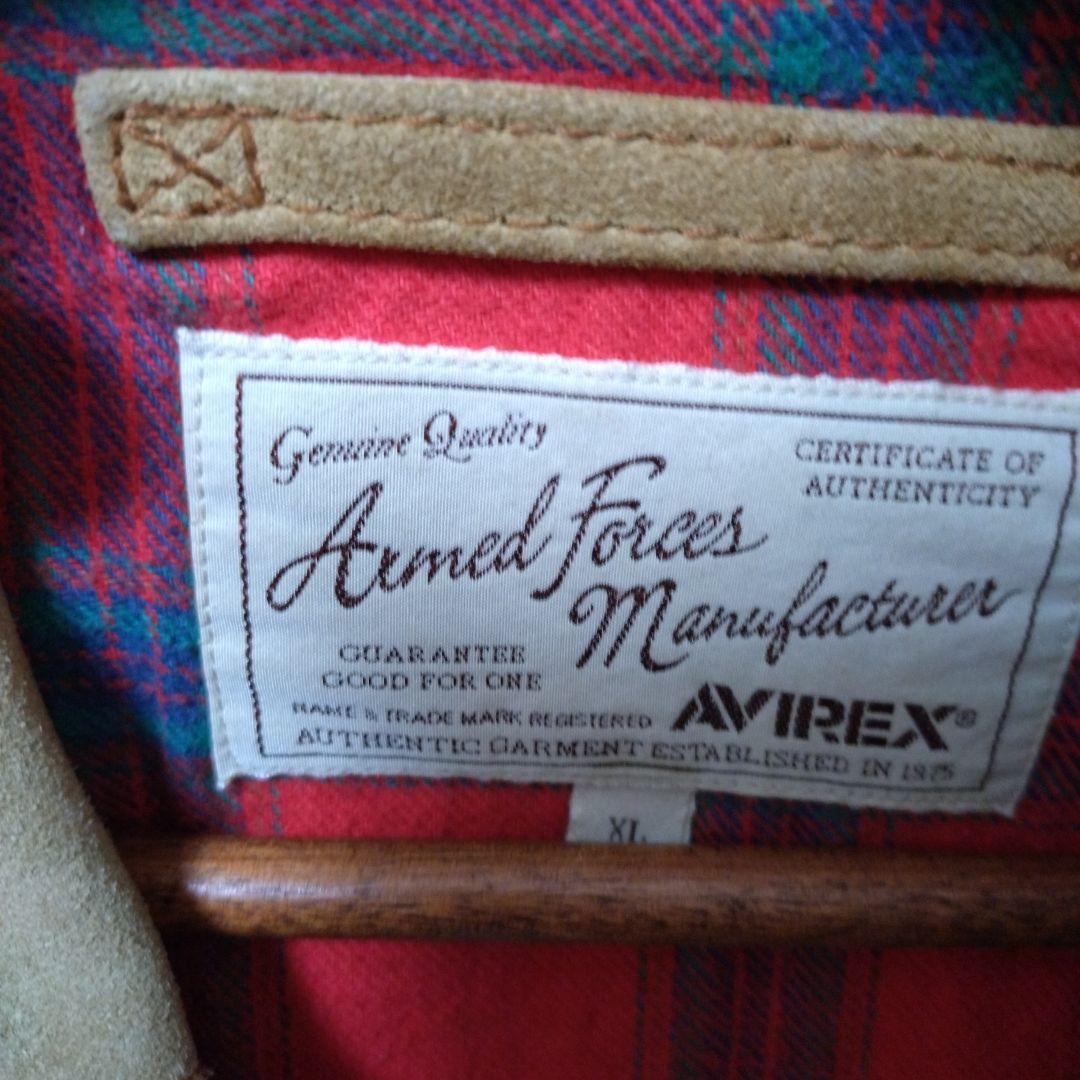 AVIREX　パッチスエードレザージャケット