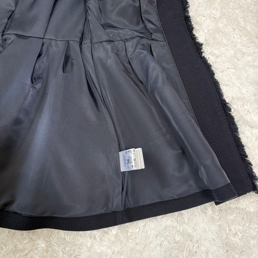 【定価2.5万】anuans　25年　ツイードフォルムジレトップス　ネイビー