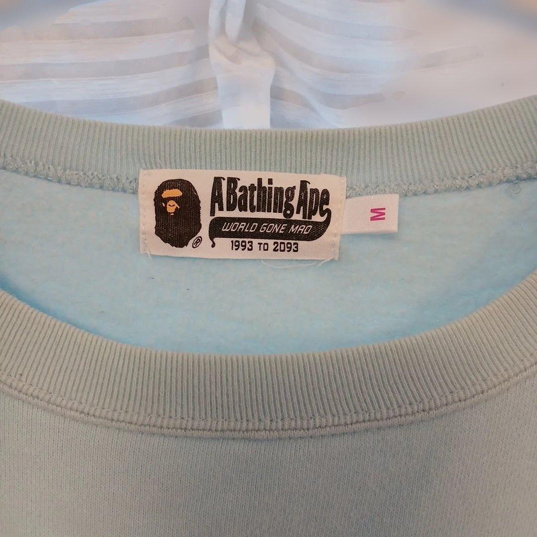 春先OK正規品美品A BATHING APE 水色 スウェット Mサイズ