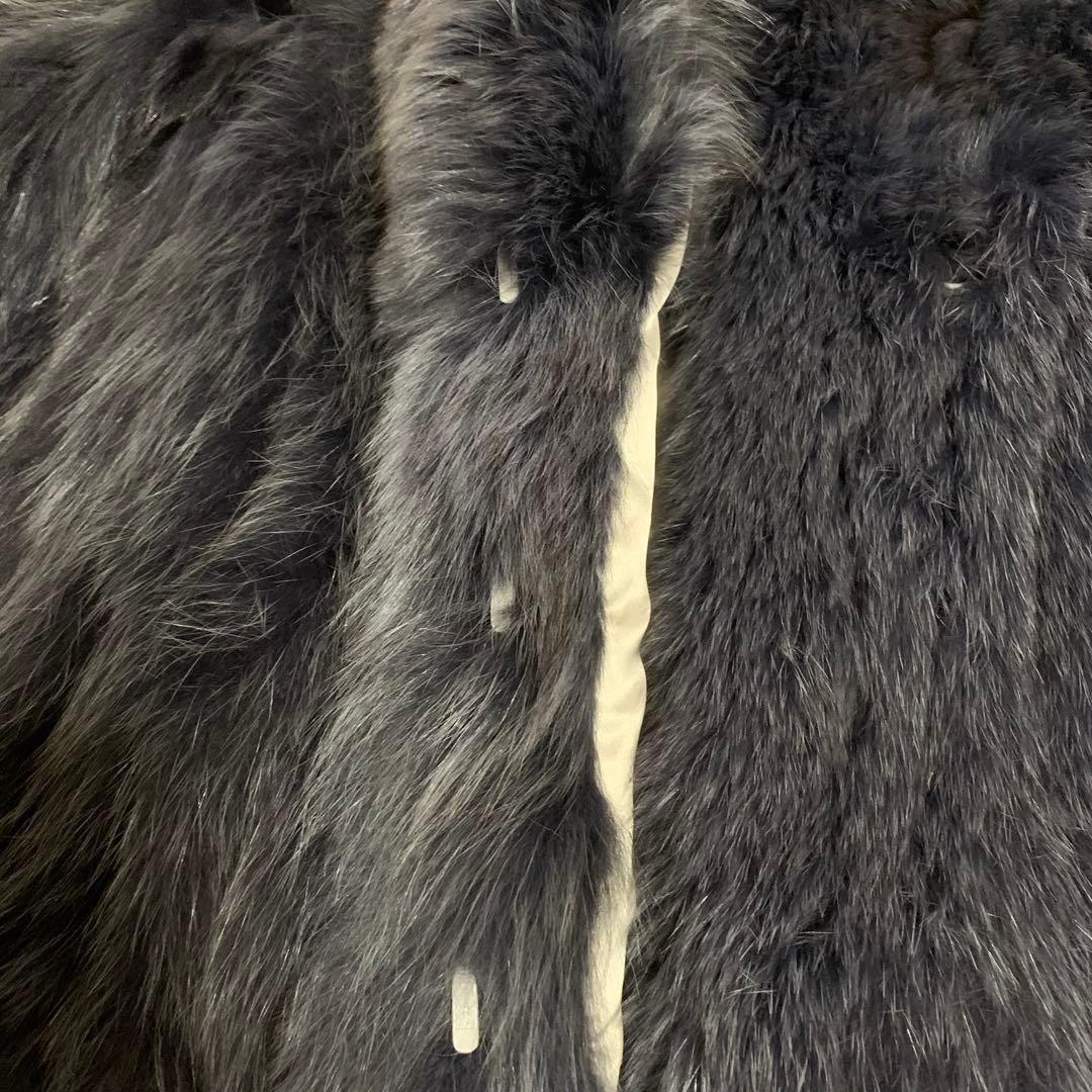 SAGA FOX ダークブルー ファーコート