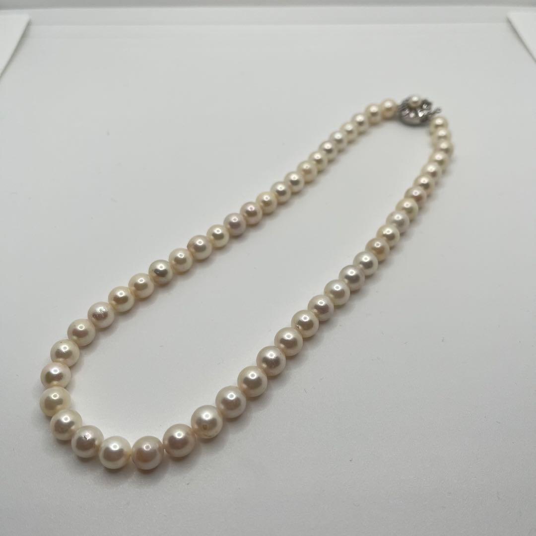 冠婚葬祭◎美品アコヤ真珠ネックレス8.0〜8.2mm送料込⑨