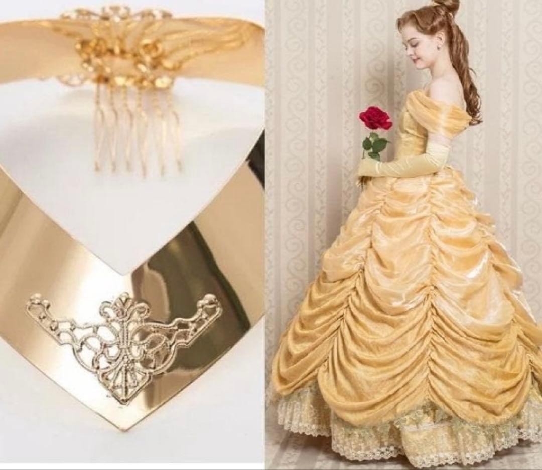 シークレットハニー ベル 美女と野獣 ドレス+ティアラセット コスプレ Dハロ