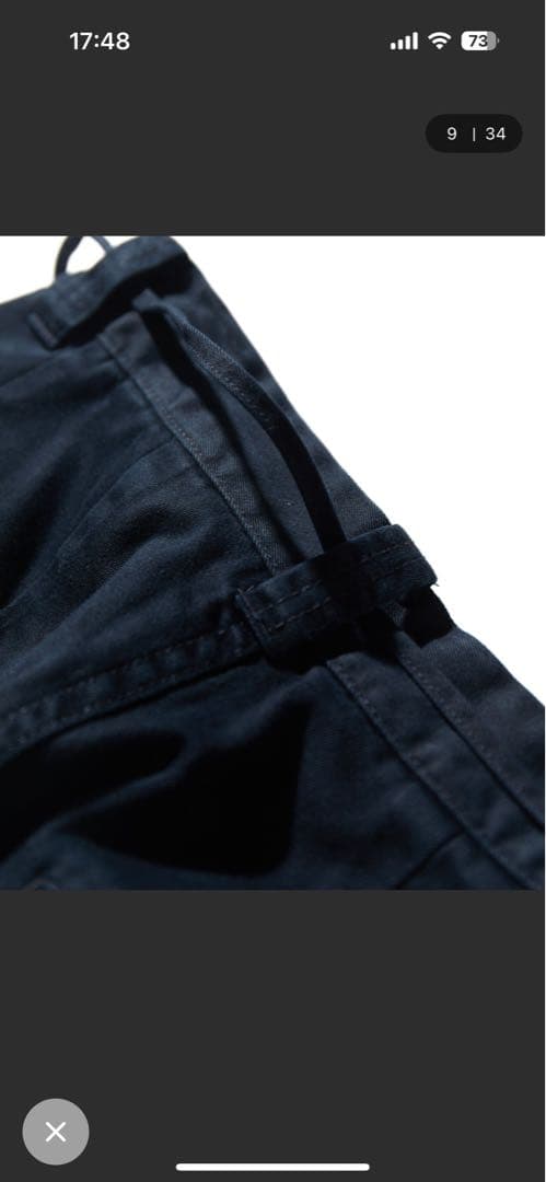 値下げ中❗️CAHLUMN 本年度モデル　1タックチノパン　ネイビー