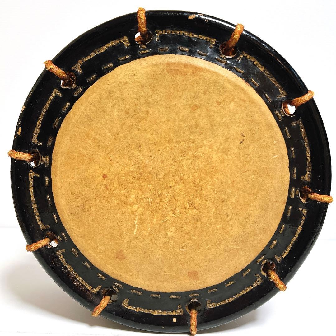 【蒔絵・金彩】締め太鼓　和太鼓 35.5cm×15cm 松絵柄　鶴　縁起物