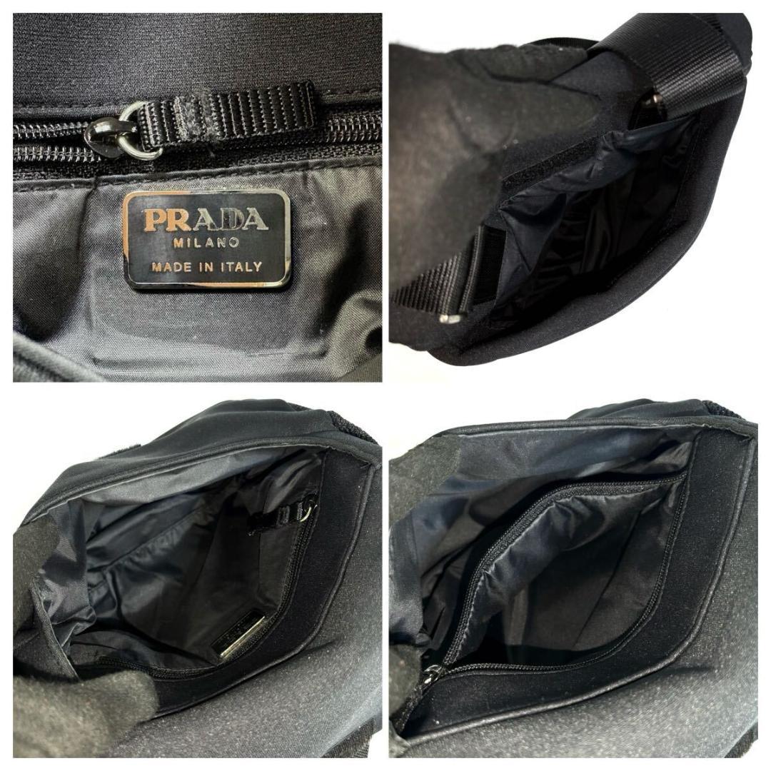 【美品】PRADA ショルダーバッグ ヴィンテージ ブラック レッド イタリア製