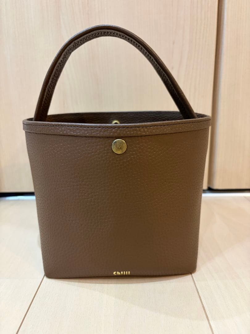 ch!iiibag レザーバスケット　ブラウン　ハンドバッグ