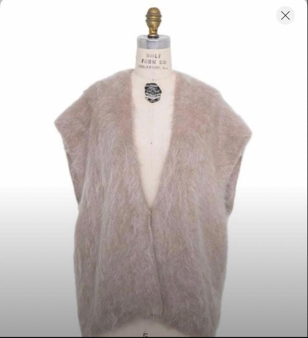 DRAWER カシミヤファーベスト　ベージュ