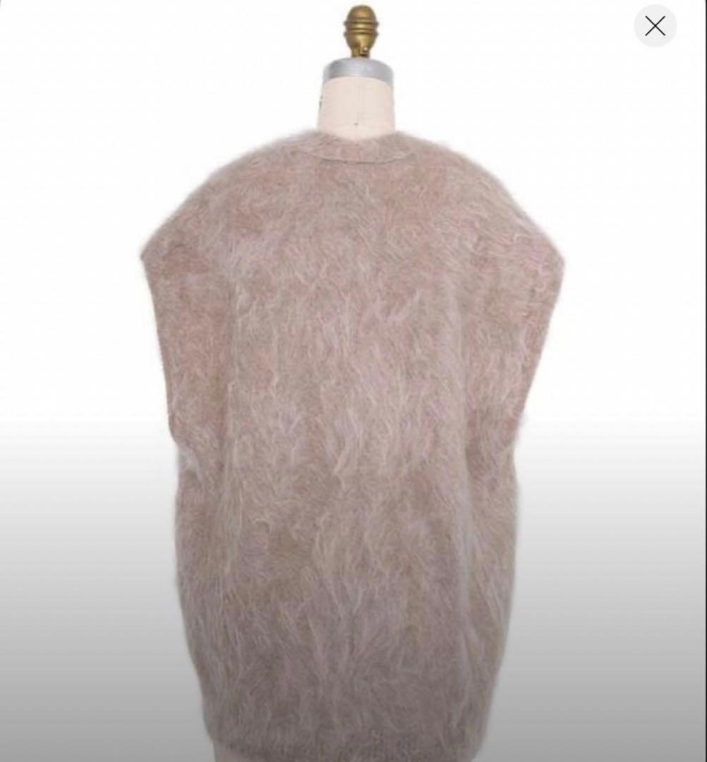 DRAWER カシミヤファーベスト　ベージュ