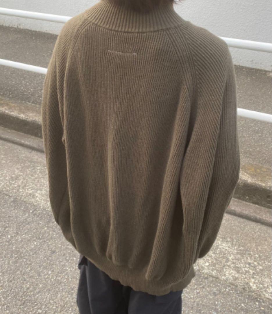 【美品】MM6 Maison Margiela ドライバーズニットS カーキ