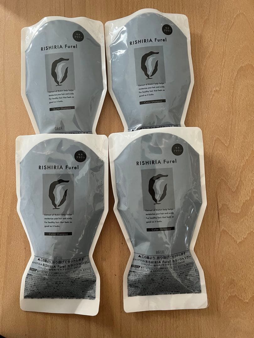 RISHIRIA Furel カラーシャンプー　モカブラウン　詰め替え用　４本