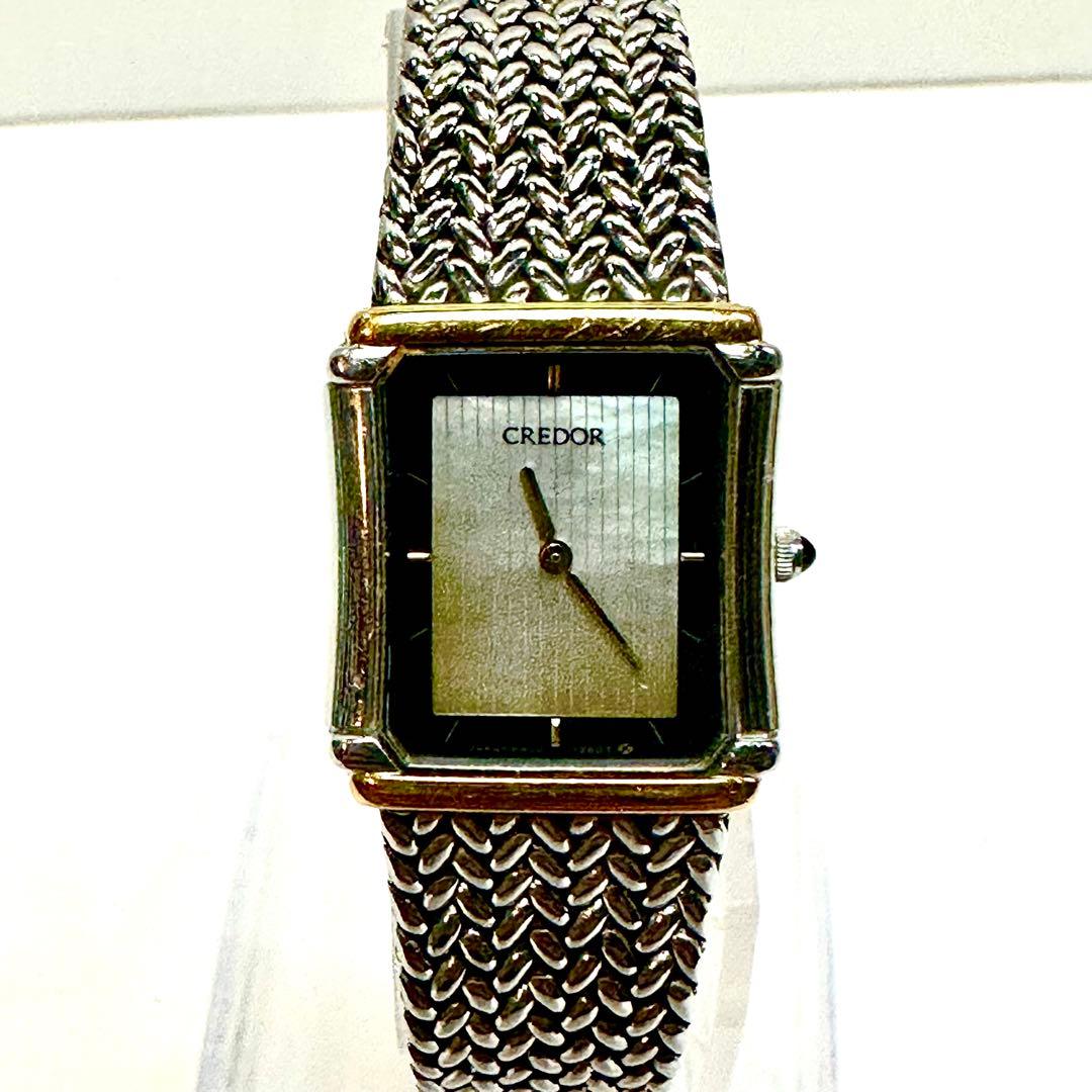 稼働/k18/SS SEIKO CRECOR 8420-6690 レディース