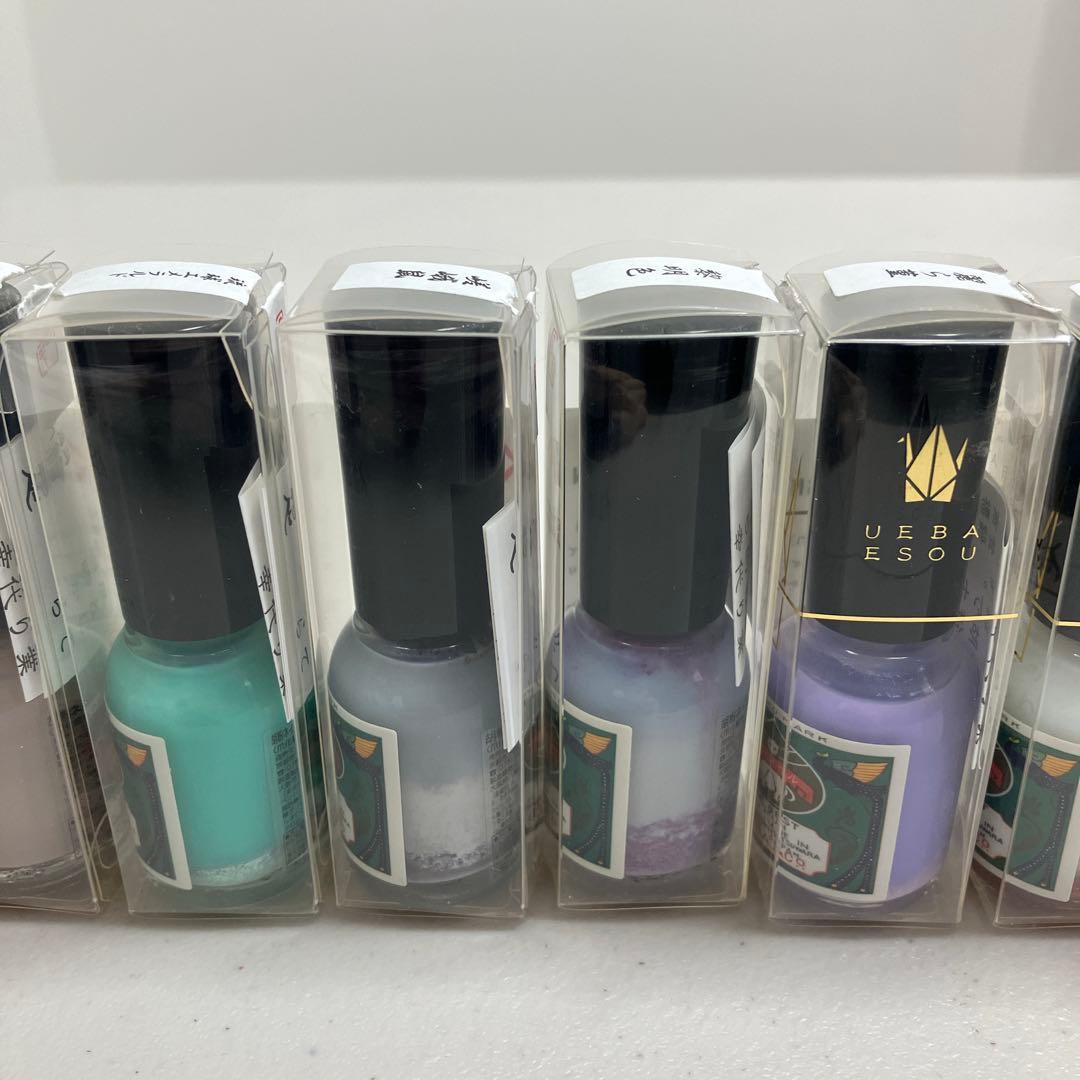 中古。上羽絵惣胡粉ネイル11本、トッププコート1本、除光液1本セット♪