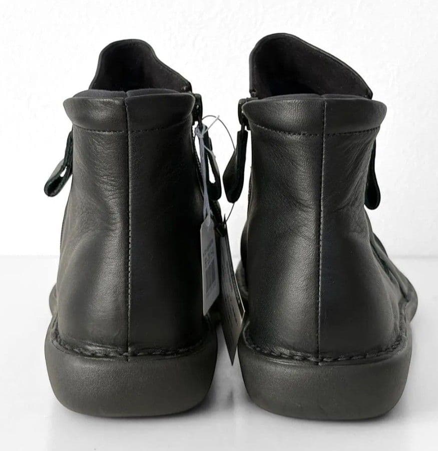 新品 Put's Wファスナー 本革 ショートブーツ 黒 23.5 コンフォート