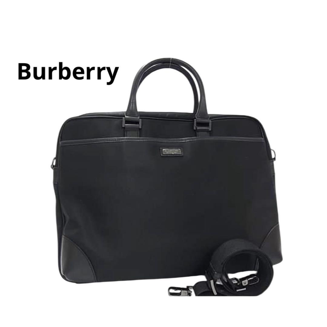 【美品】Burberry バーバリー　ブラックレーベル　ビジネスバッグ　ブラック