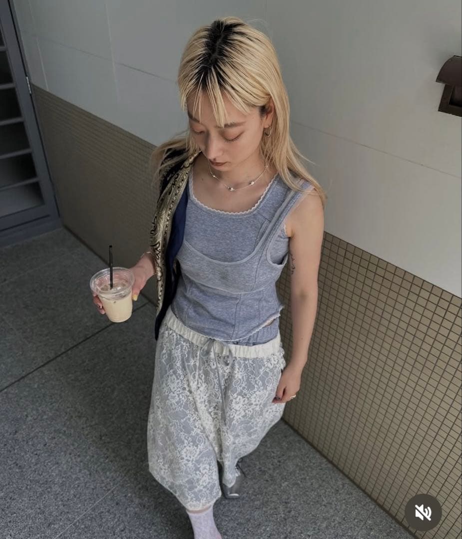 パンツ FRENCH TERRY XLACE HALFPANTS