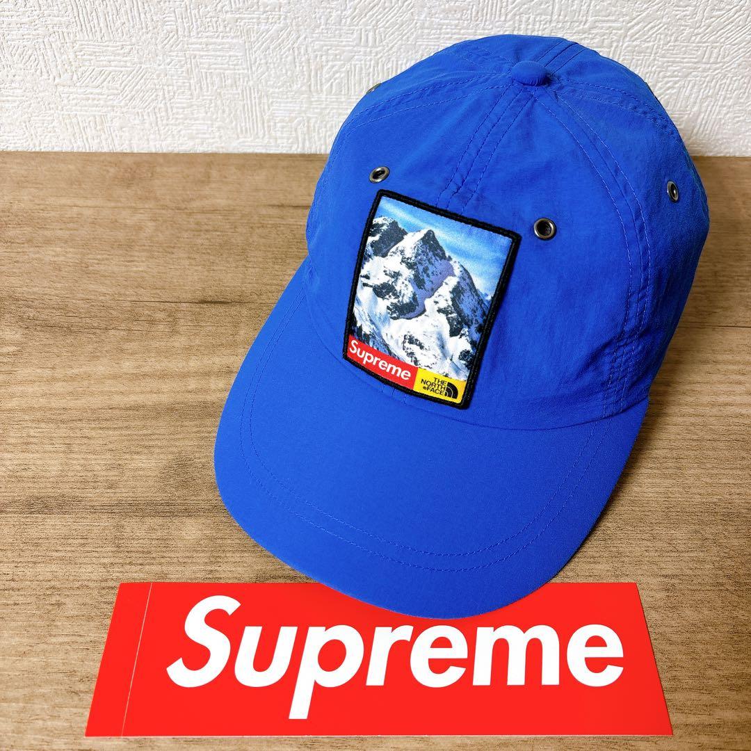 正規品　Supreme THE NORTH FACE コラボ　キャップ　ブルー