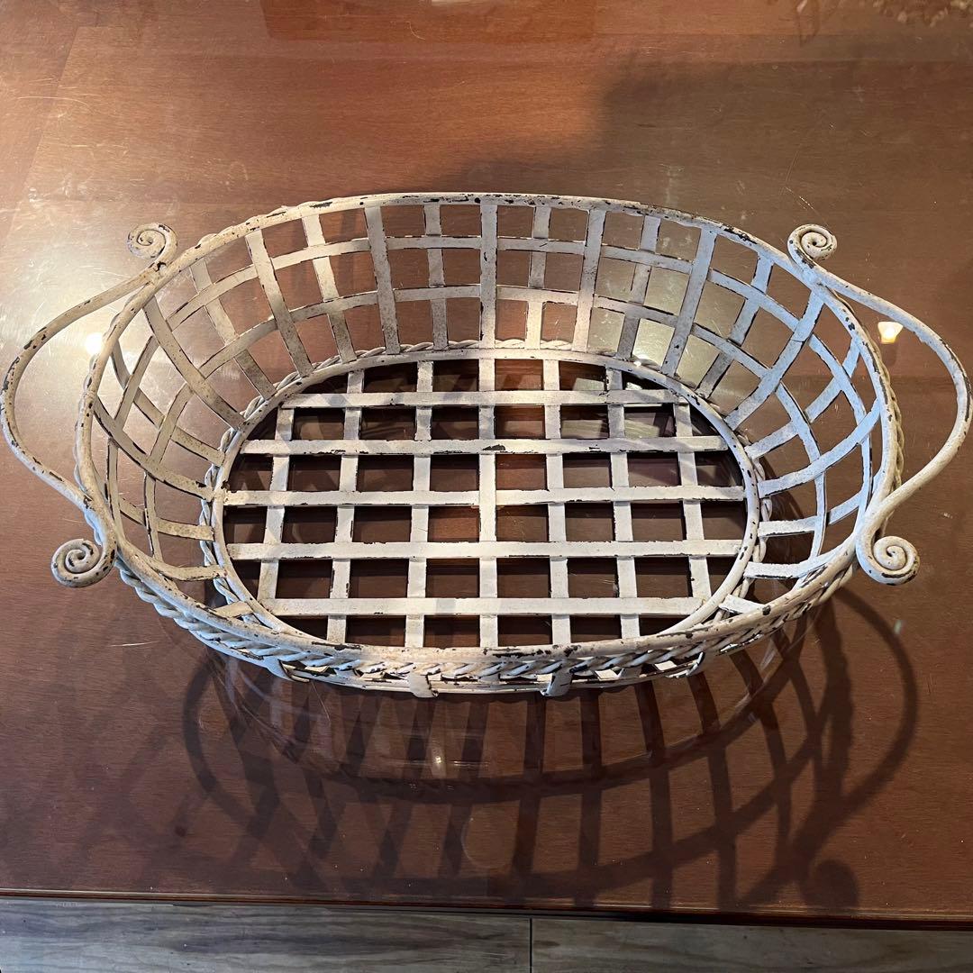 アイアンかご　アイアン　アイアン雑貨　ガーデン雑貨　シャービーシック