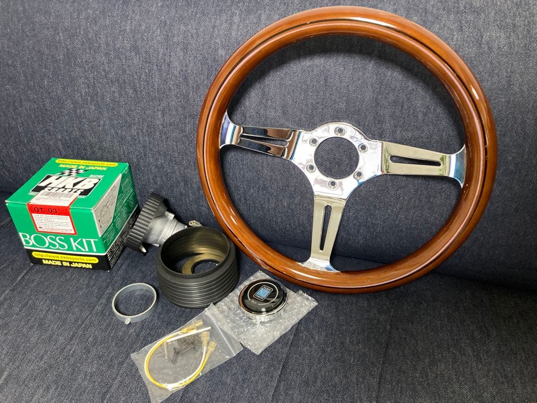 L700S ミラジーノ　ウッドステアリングφ35