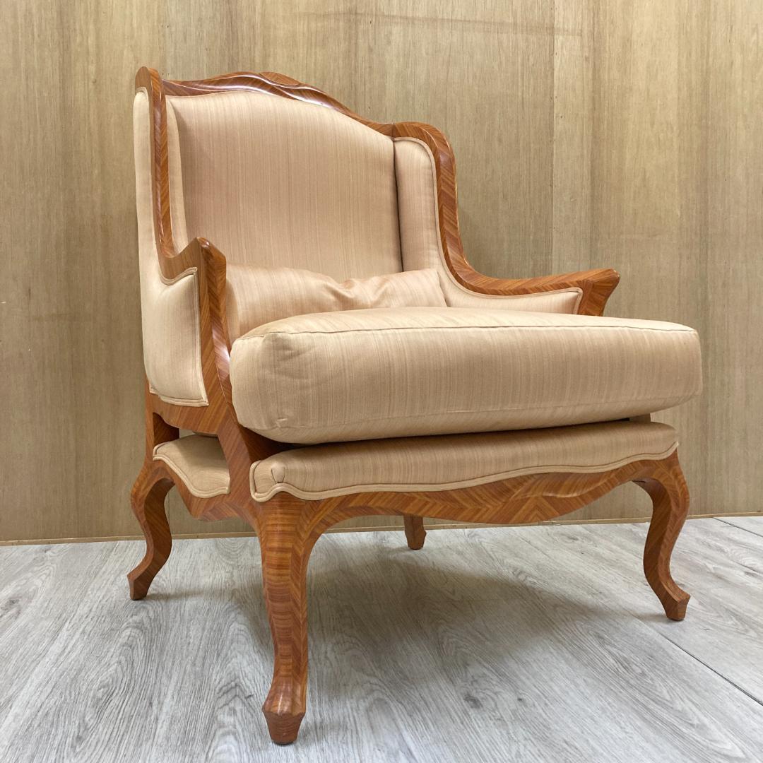 クラシック アームチェア シングルソファ ウィングバックチェア 一人掛け①