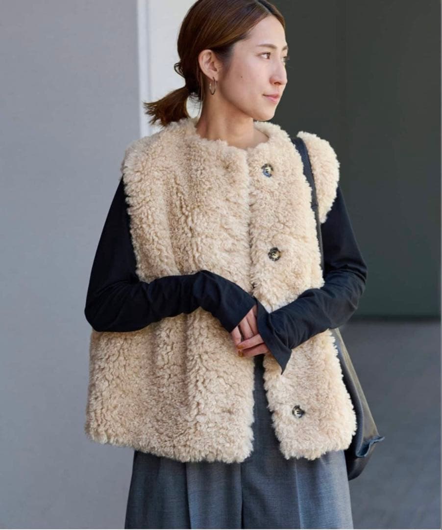 FRAMeWORK フェイクファーベスト