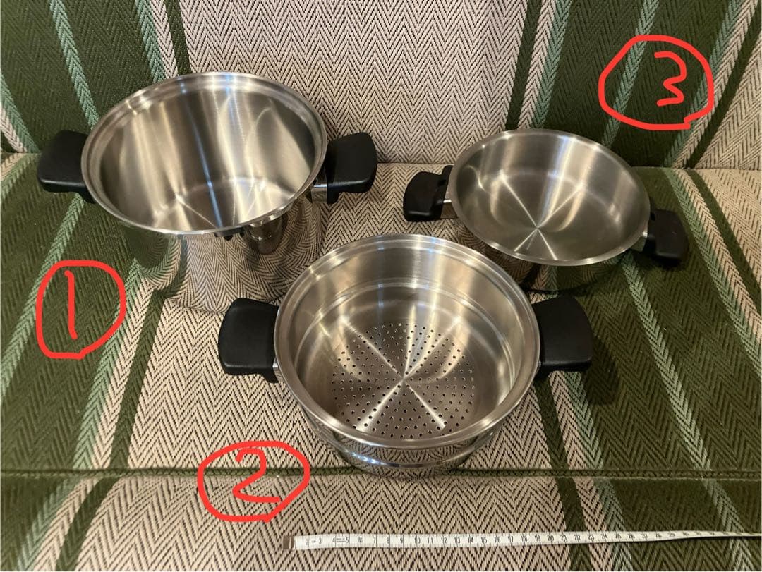 鍋・フライパンセット ステンレス 3点セット