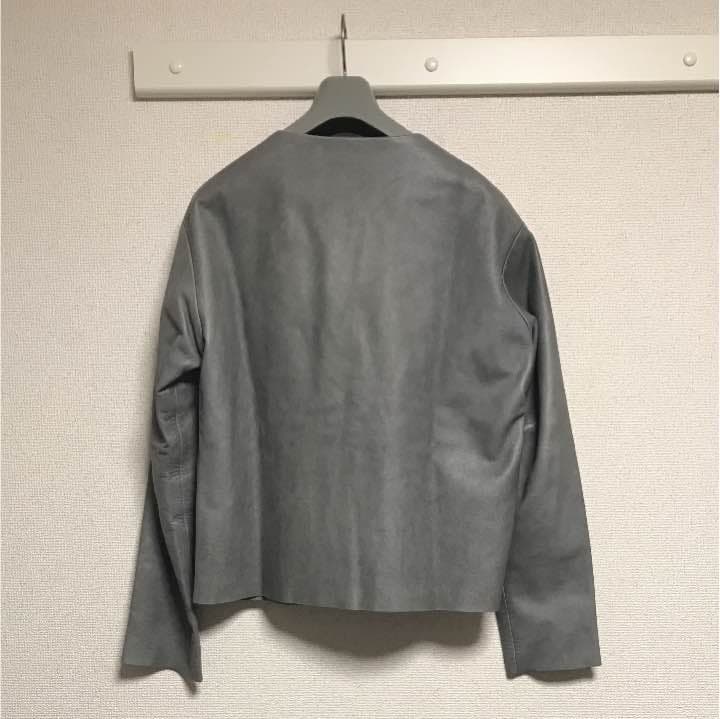 unused アンユーズド ノーカラーレザージャケット