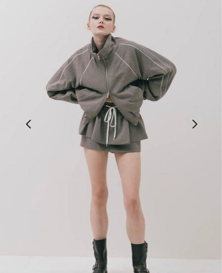 the toe Brixton track skirt グレー　M