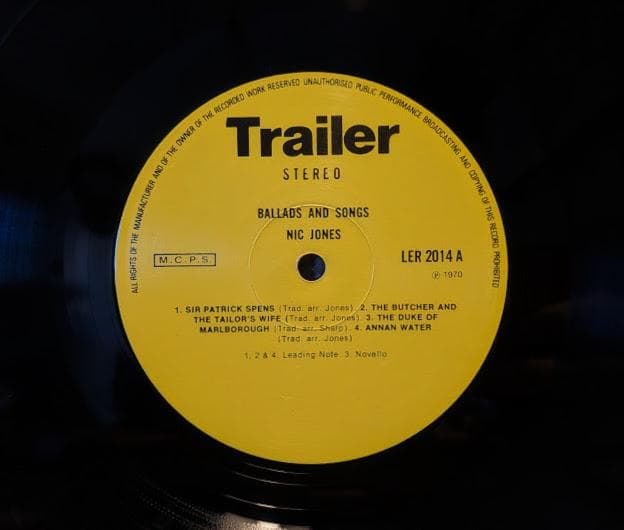 NIC JONES-Balllad And Songs 英 Trailer LP