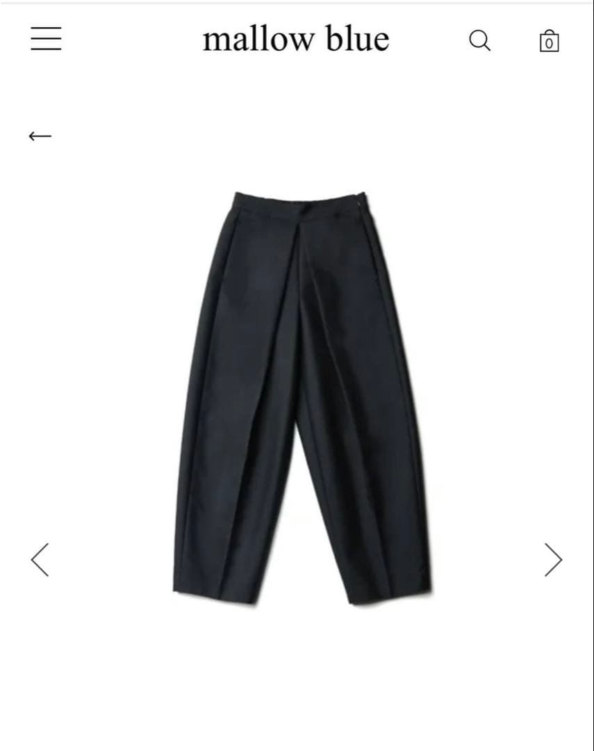 mallow blue パンツ　FLAN フレン　ブラック