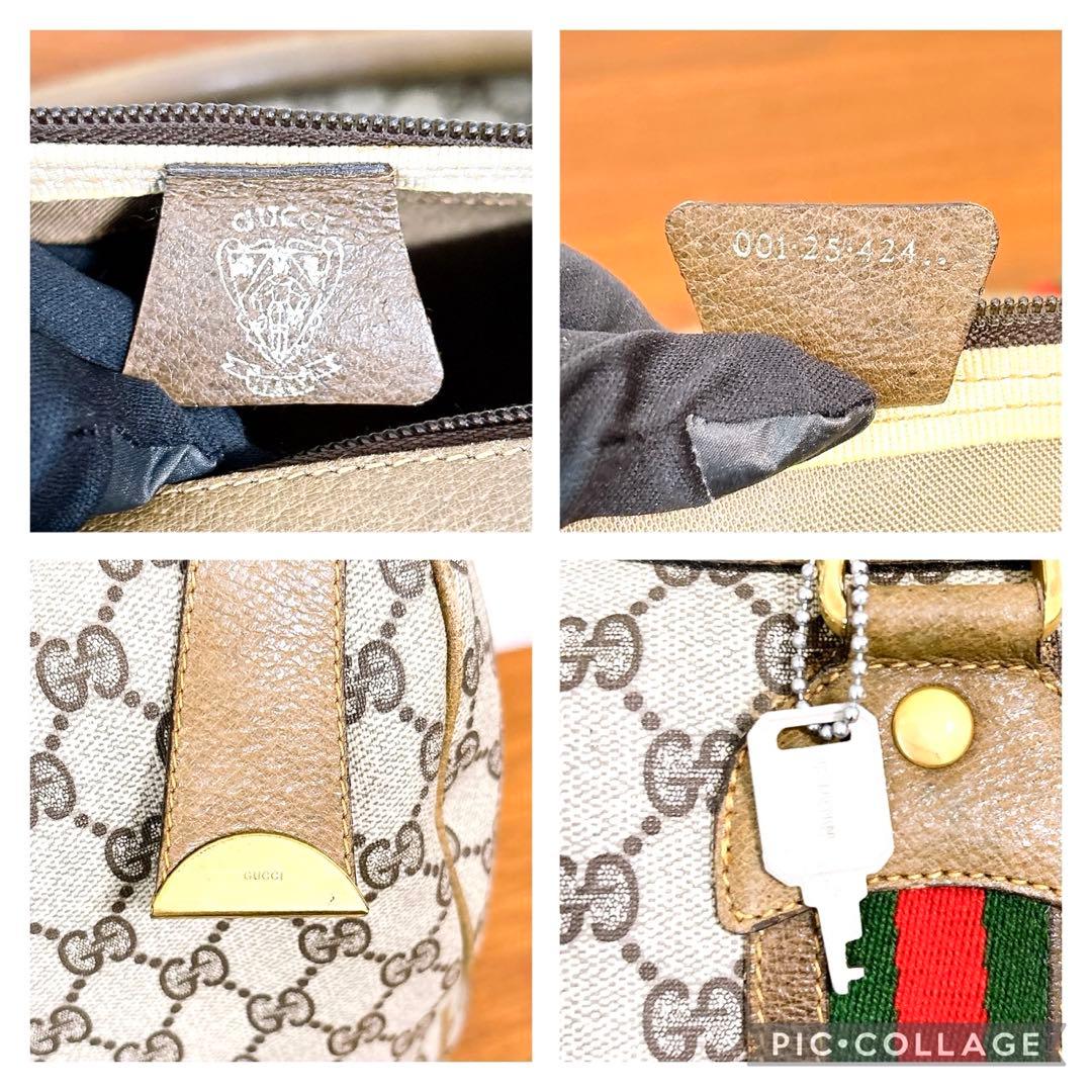 GUCCI オールドグッチ GGスプリーム シェリーライン ボストンバッグ