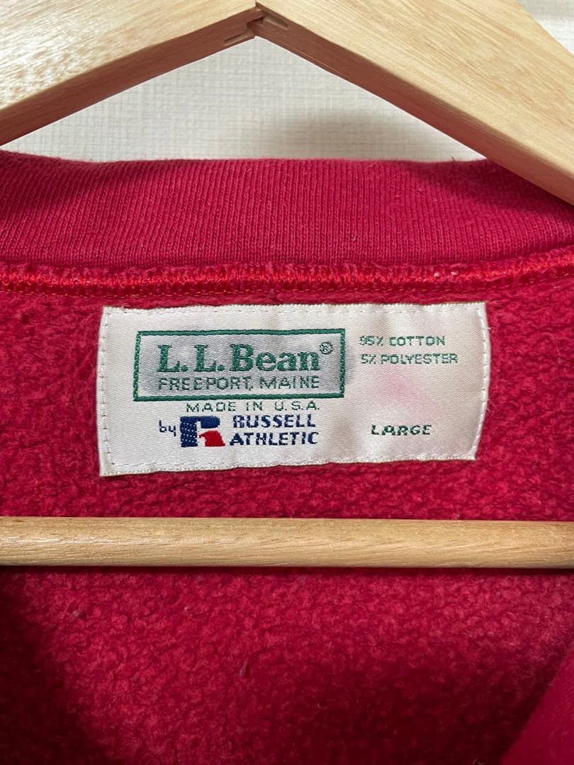 L.L.Bean×Russell 90s USA製 ハーフジップスウェット L