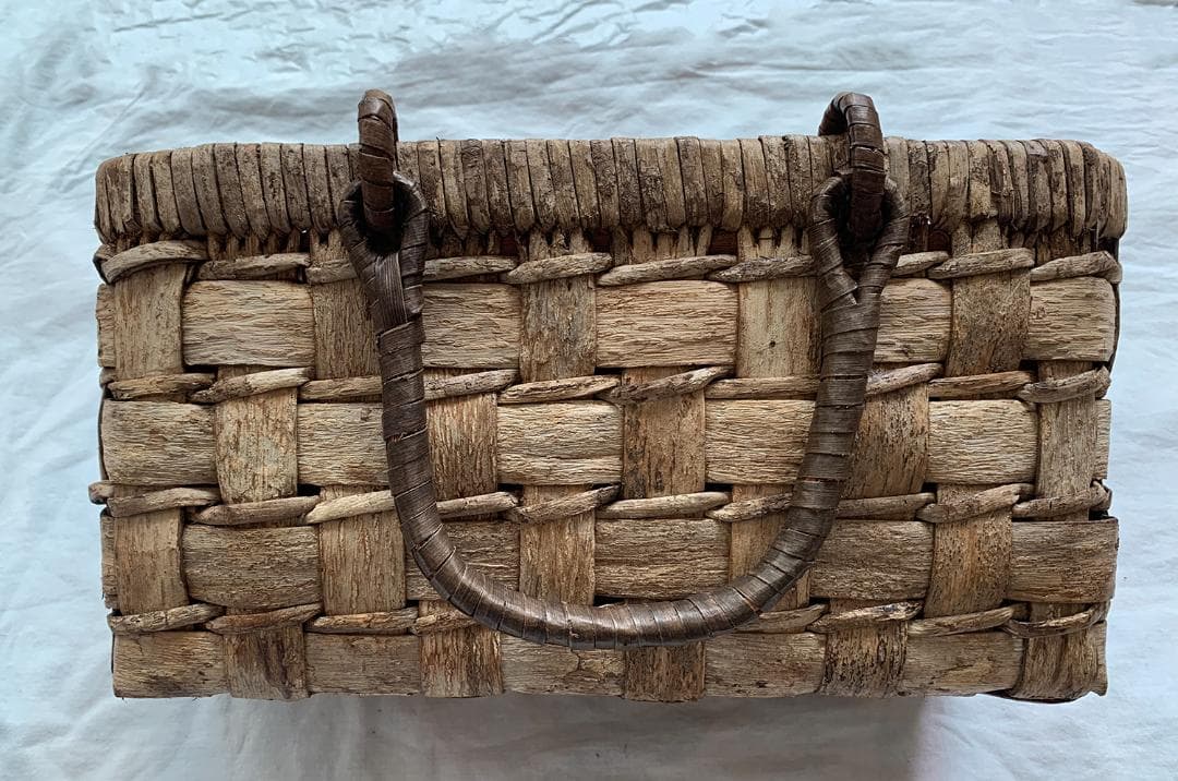 山葡萄 かごバッグ 網代編み 籠 手提げ 内布付きB