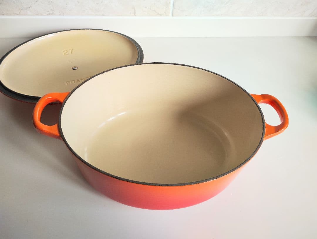LE CREUSET オーバル鍋 27cm オレンジ