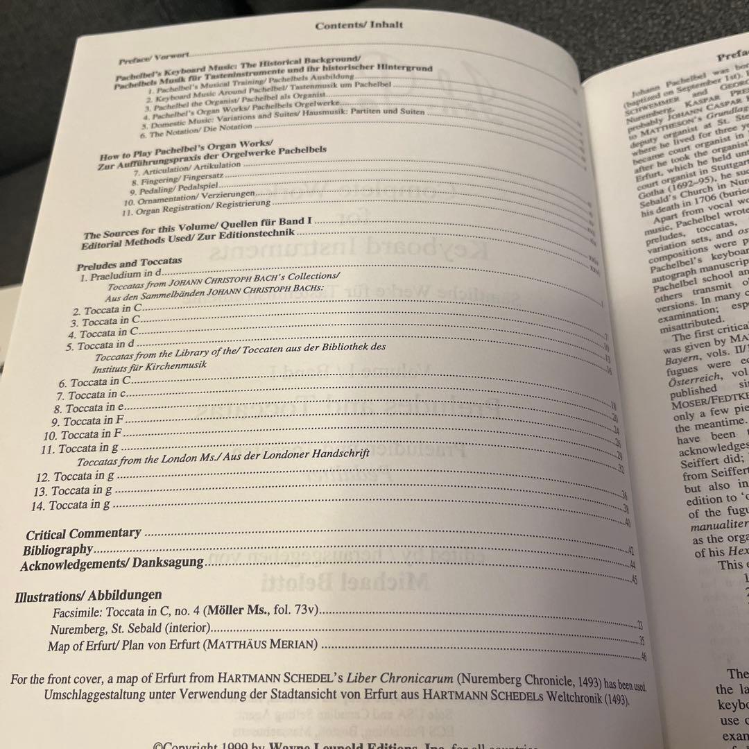 パッヘルベル　鍵盤作品全集第１巻：前奏曲とトッカータ
