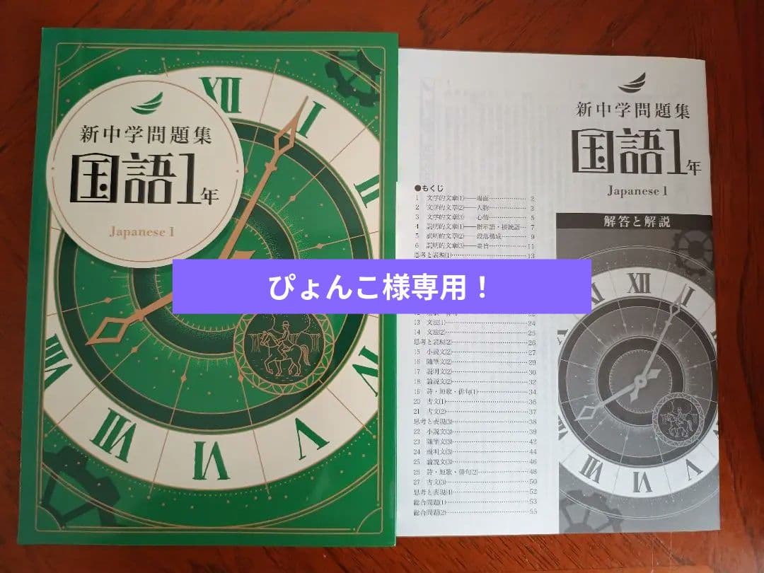 【最新版】 新品 新中学問題集 中１、各教科【解答付】