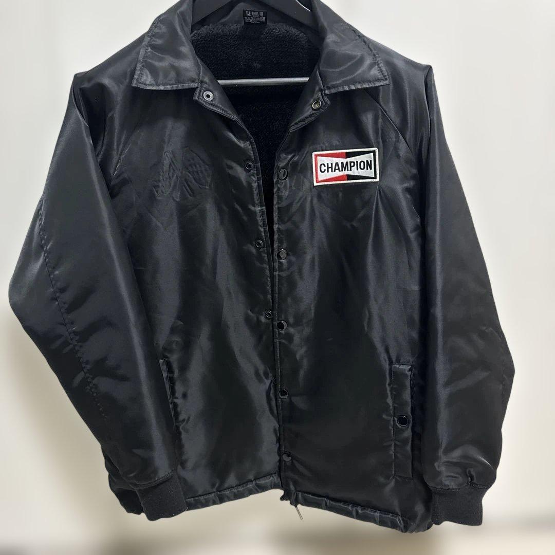 ブラック ナイロンボアジャケット M ハーレー　コーチジャケット　チャンピオン