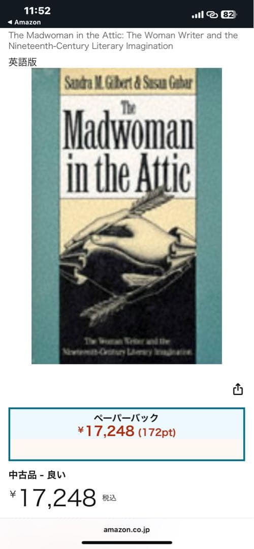 洋書 The Madwoman in the Attic