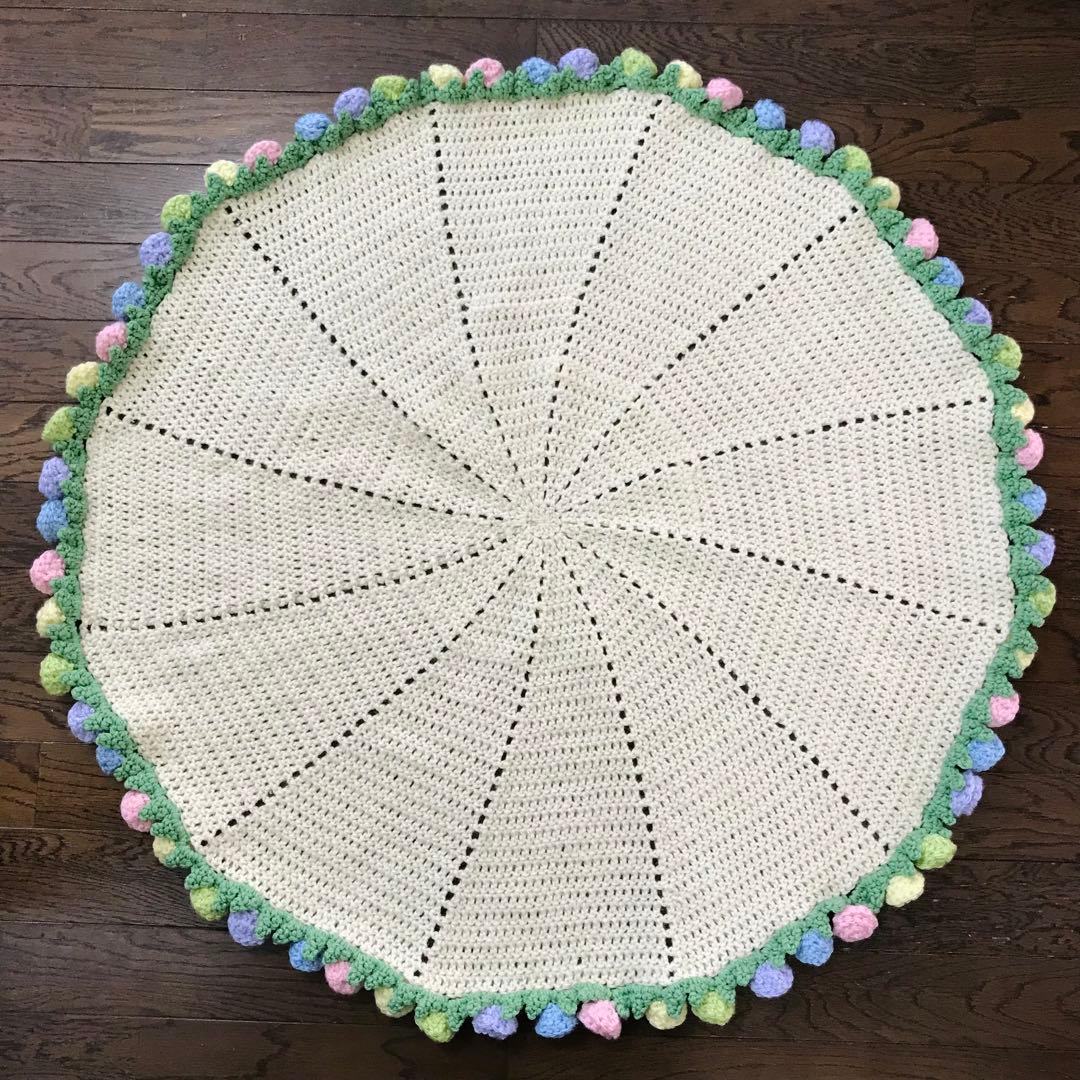 ブーケブランケット　花束ブランケット　薔薇　バラ　編み物　かぎ針編み