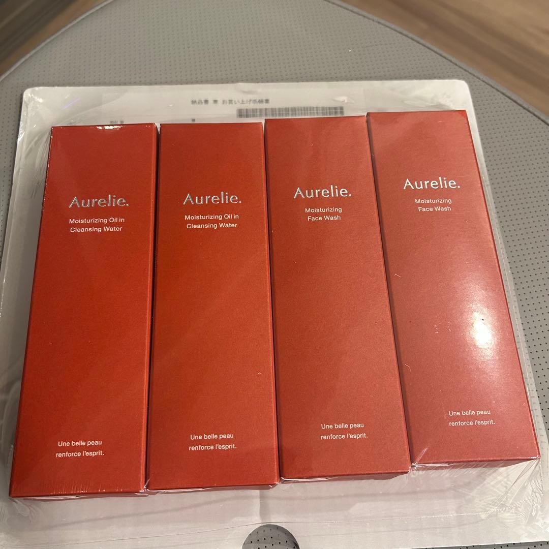 新品Aurelieモイスチャライジングオイルインクレンジングウォーター4本セット