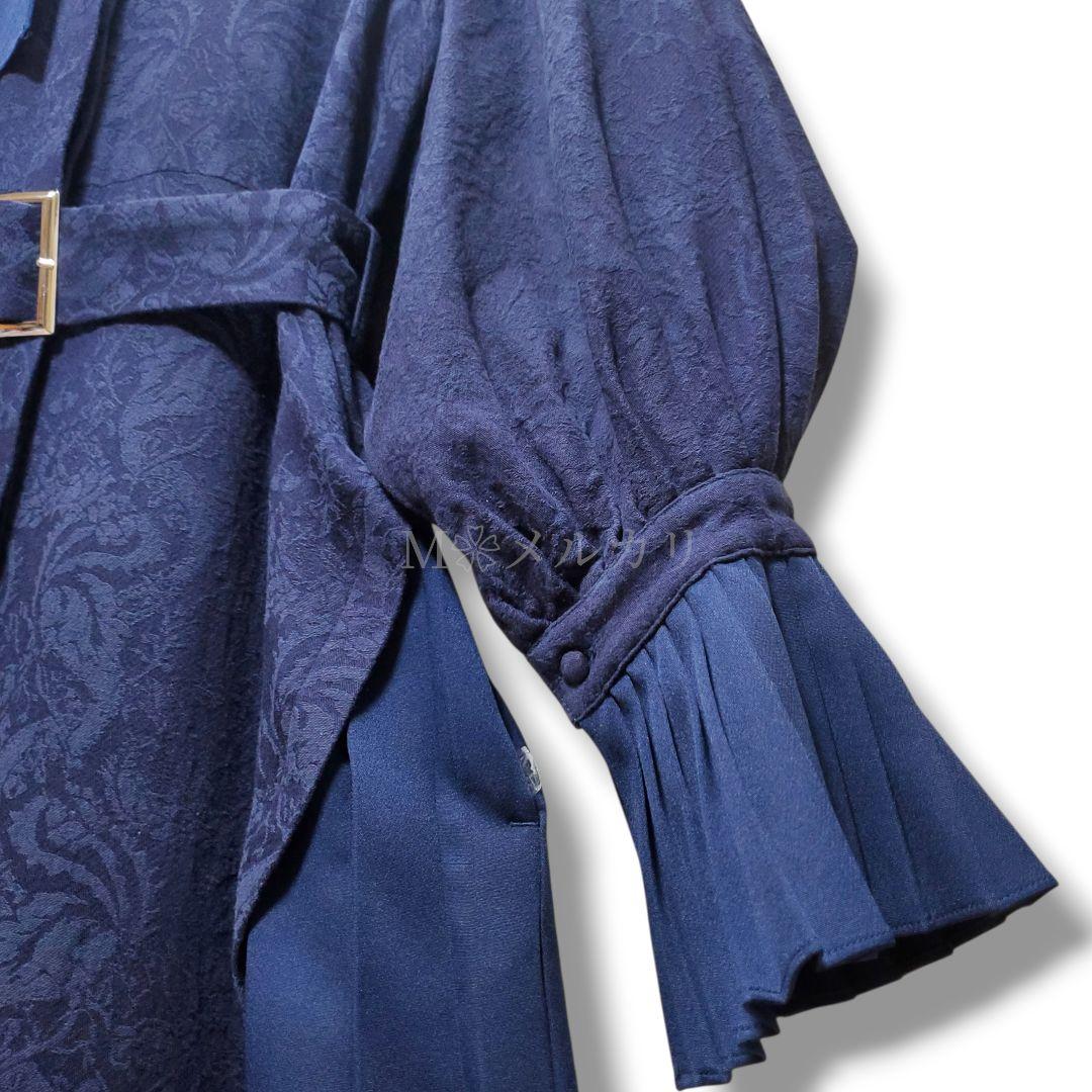 旅*読様 限定レア色✨ハレHAREサイドプリーツワンピースジャガードキリカエフラ