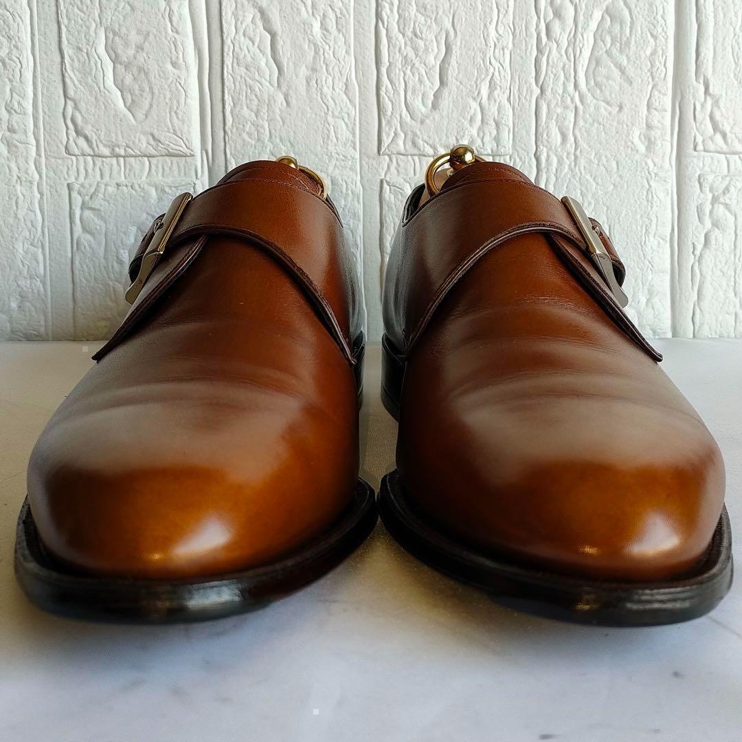 シェットランドフォックス　リーガル　モンクストラップ　ビジネス　茶色　24cm