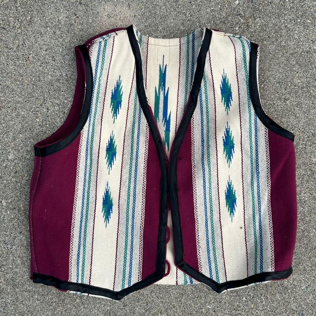 【60s】 Ortega's オルテガ chimayo vest （ボタンなし）