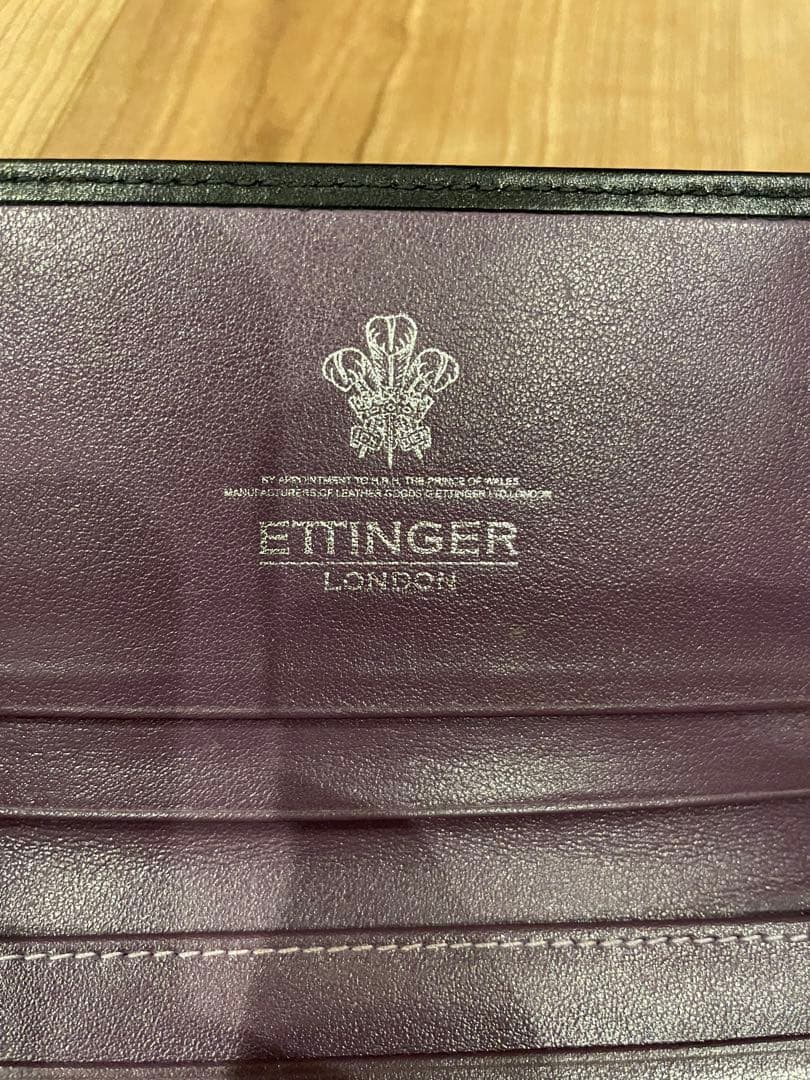 ETTINGER パープルレザー名刺入れ