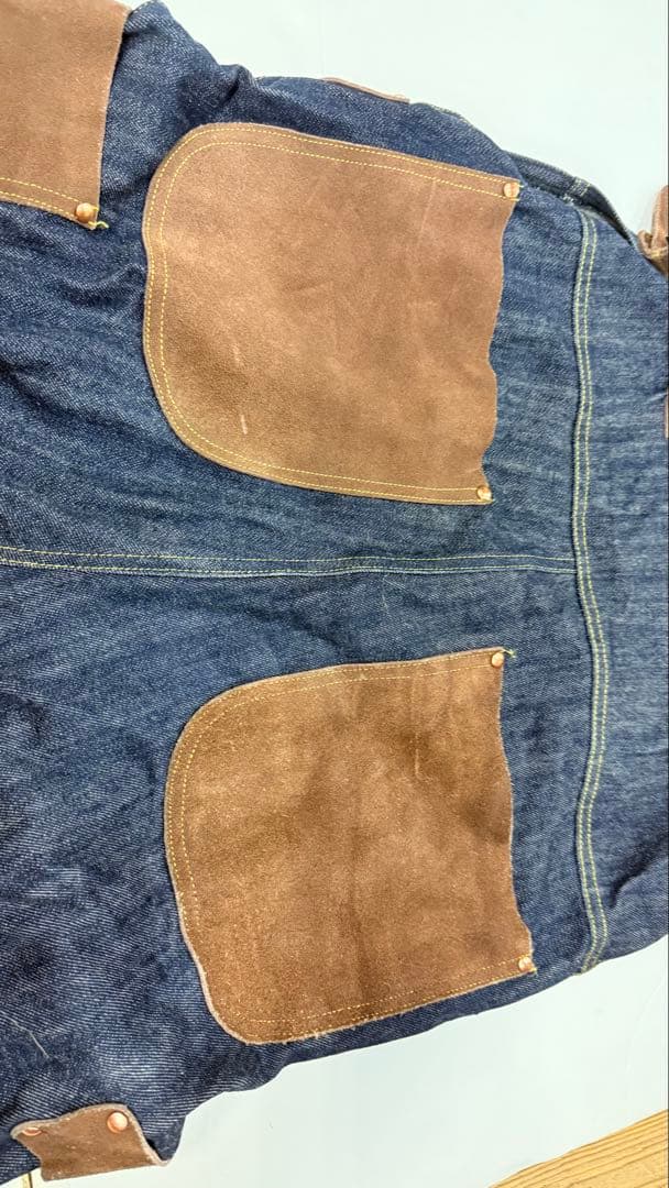 まとめ以外値下げ不可　ネペテンス　牛革　デニム　オーバーオール　サイズM 箱3