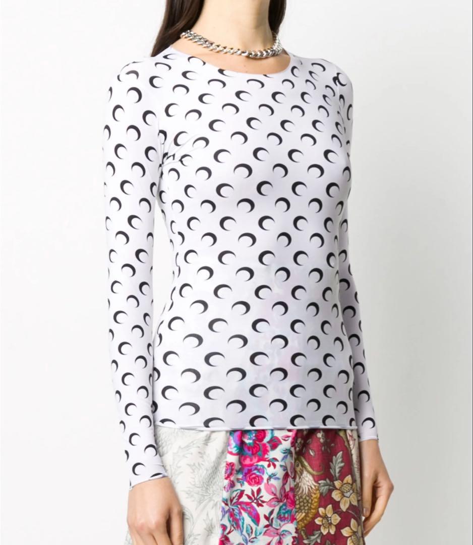 ナ　MARINE SERREマリーンセルmoonプリント長袖トップス収納袋