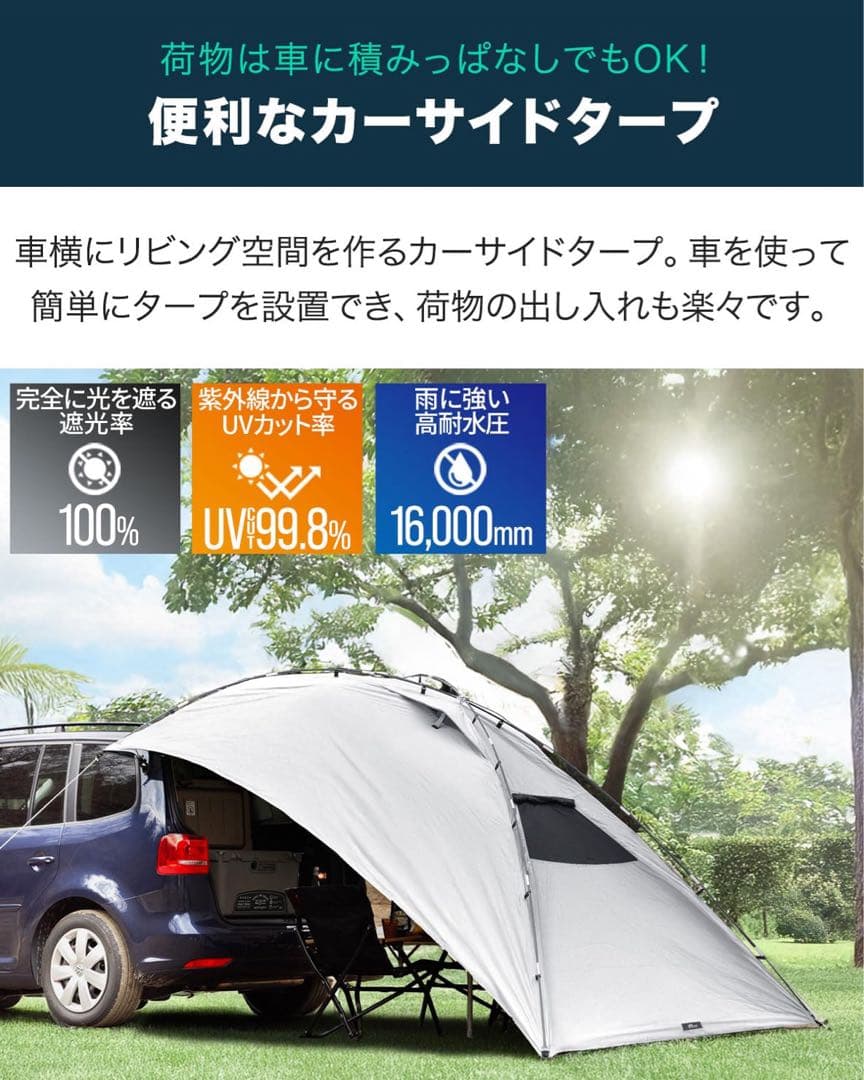カーサイドタープ UVカット 16,000mm