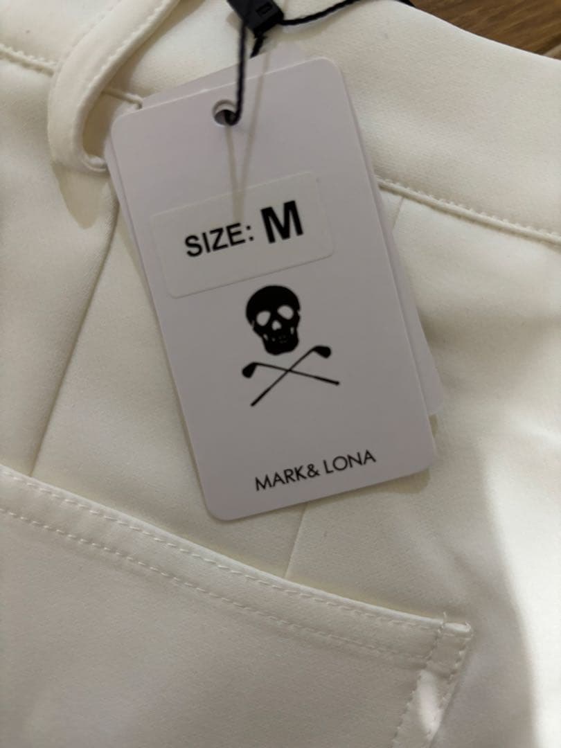 MARK & LONA ホワイト プリーツスカート M