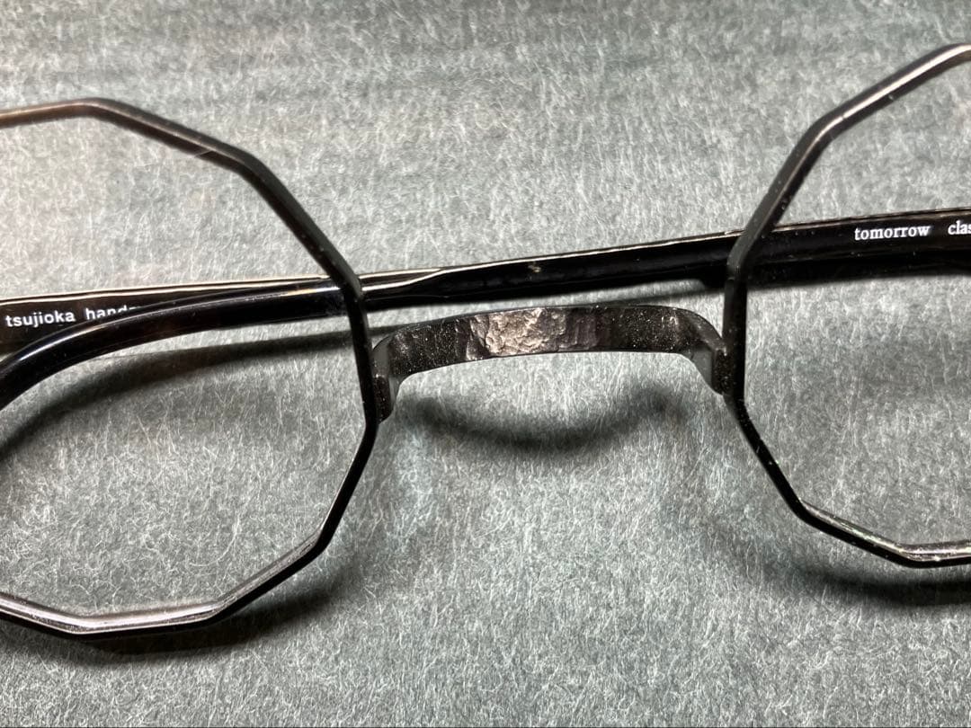 鯖江職人　ハンドメイド眼鏡　叩き出しフレーム　12角形