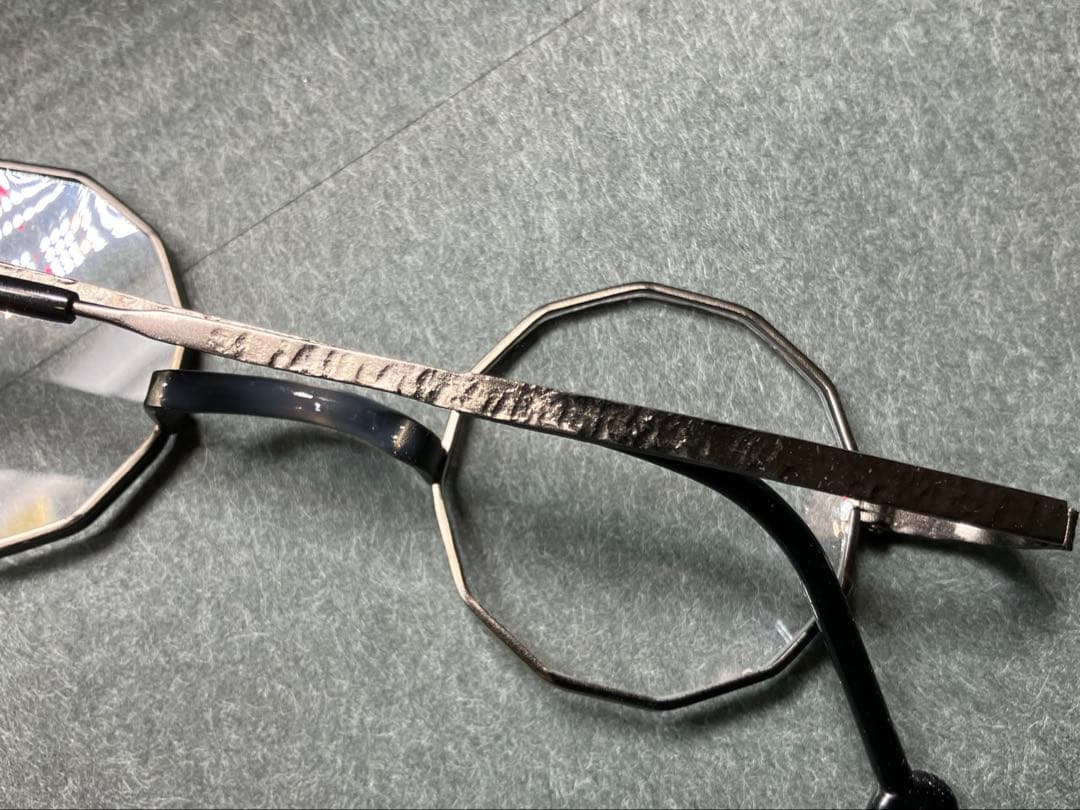 鯖江職人　ハンドメイド眼鏡　叩き出しフレーム　12角形