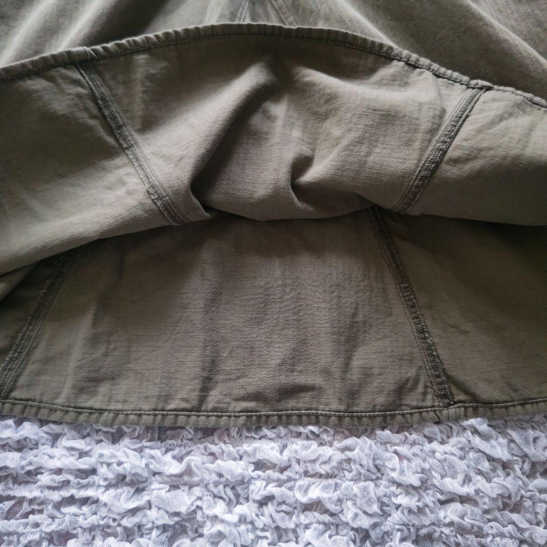 KAPITAL　コットン　オールインワンスカート　サイズ1　ロゴ入りメタルボタン